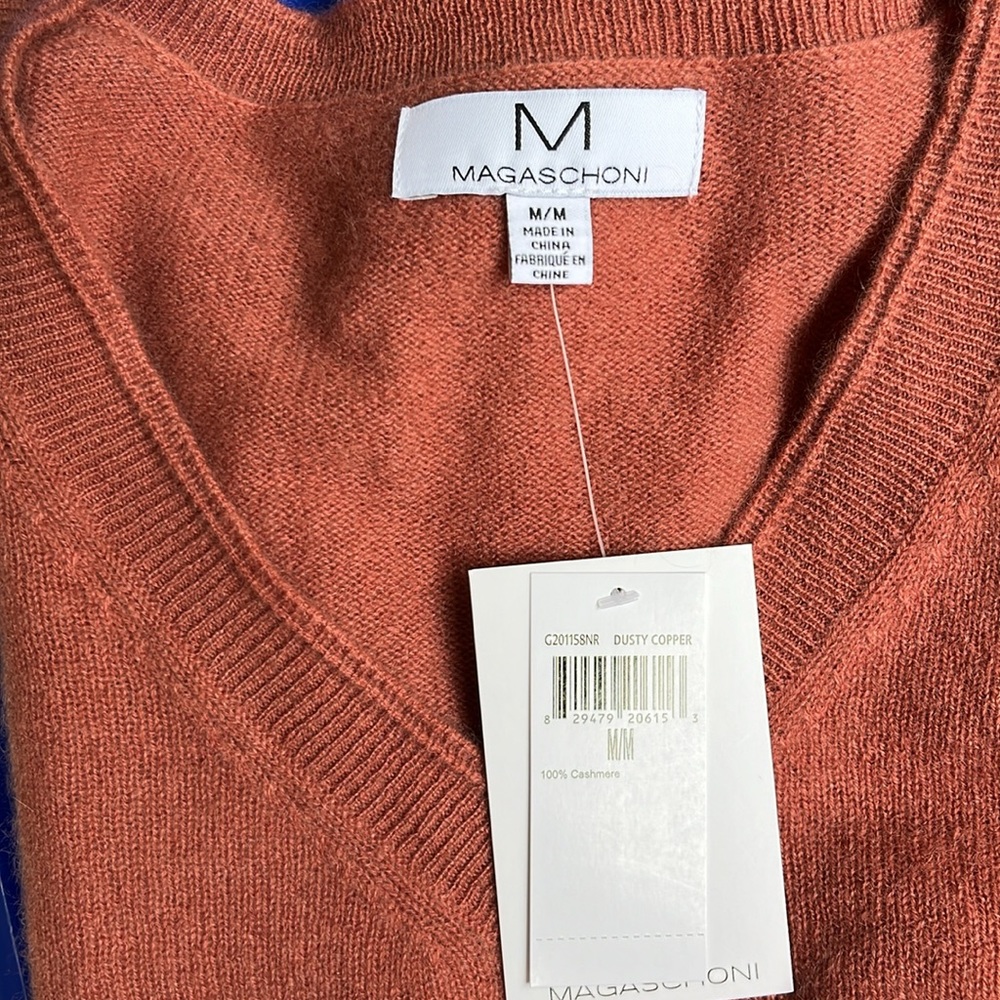 100% cashmere v neck sweater Magaschoni - Picture 5 of 5